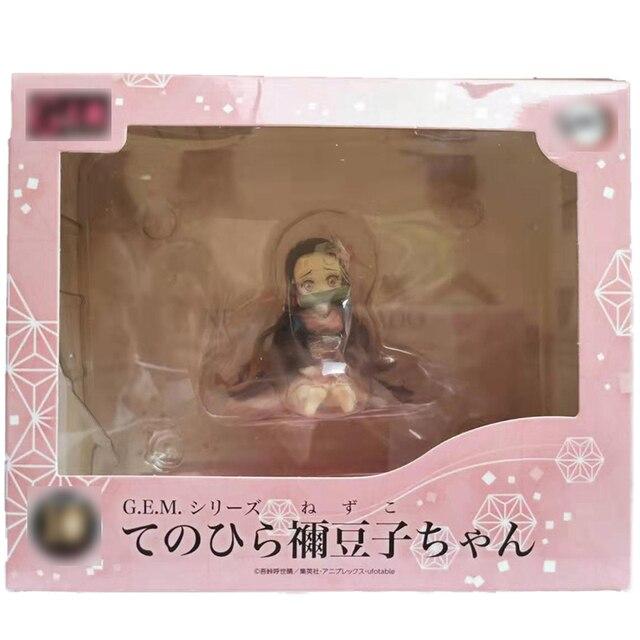 Demon Slayer Gk Kamado Nezuko Anime Action Figure Model Pvc Lovely Sitting Statue Collection Toy Desktop Decoration Figma