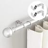2 Pcs Sturdy Curtain Drapery Rod Bracket Great Hardness with Screw Sprayed Adjustable Length