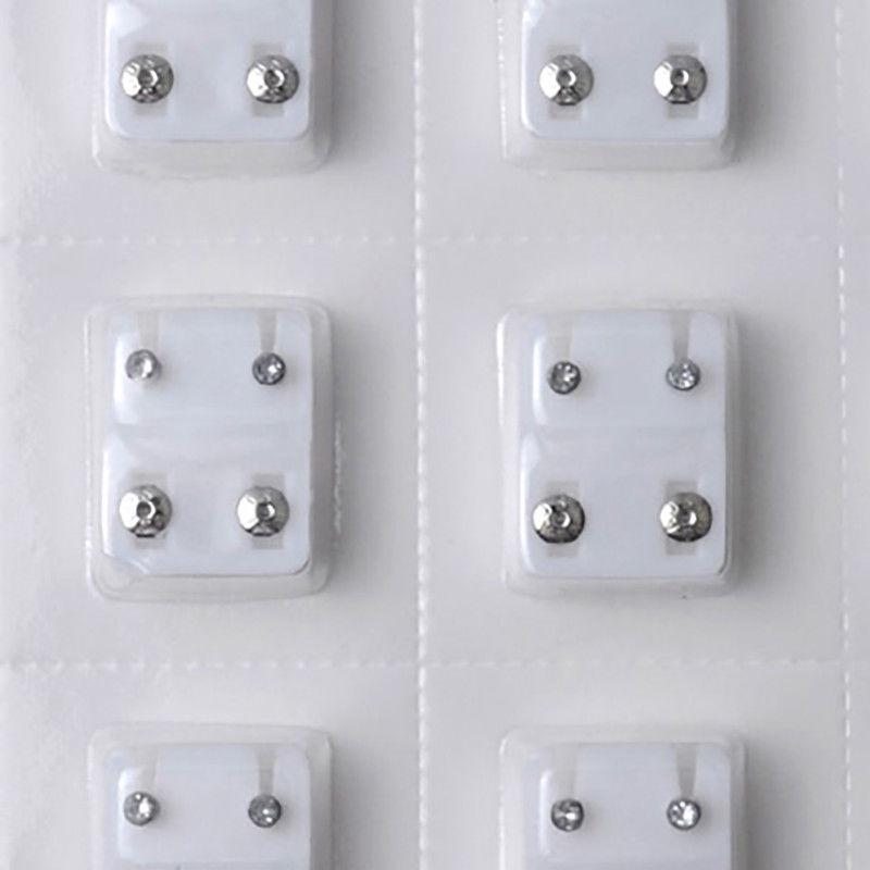 12 пар стальных кристаллов, хирургические серьги-гвоздики для пирсинга ушей, инструмент для пирсинга