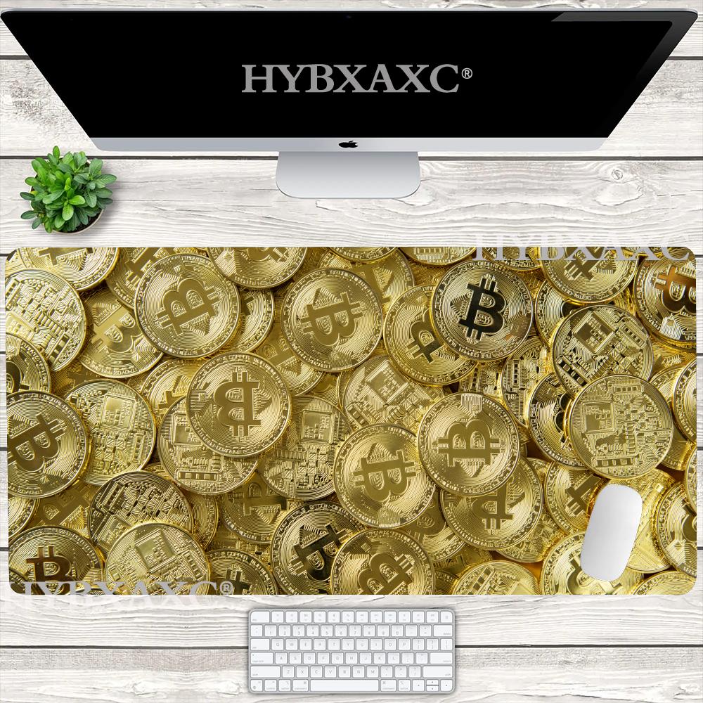 HYBXAXC Нескользящий Резиновый RGB Биткоин Коврик для Мыши Большой Ковер С Подсветкой Настольный Коврик HD Игровые Аксессуары для Ноутбуков Коврик для Компьютерного Шкафа