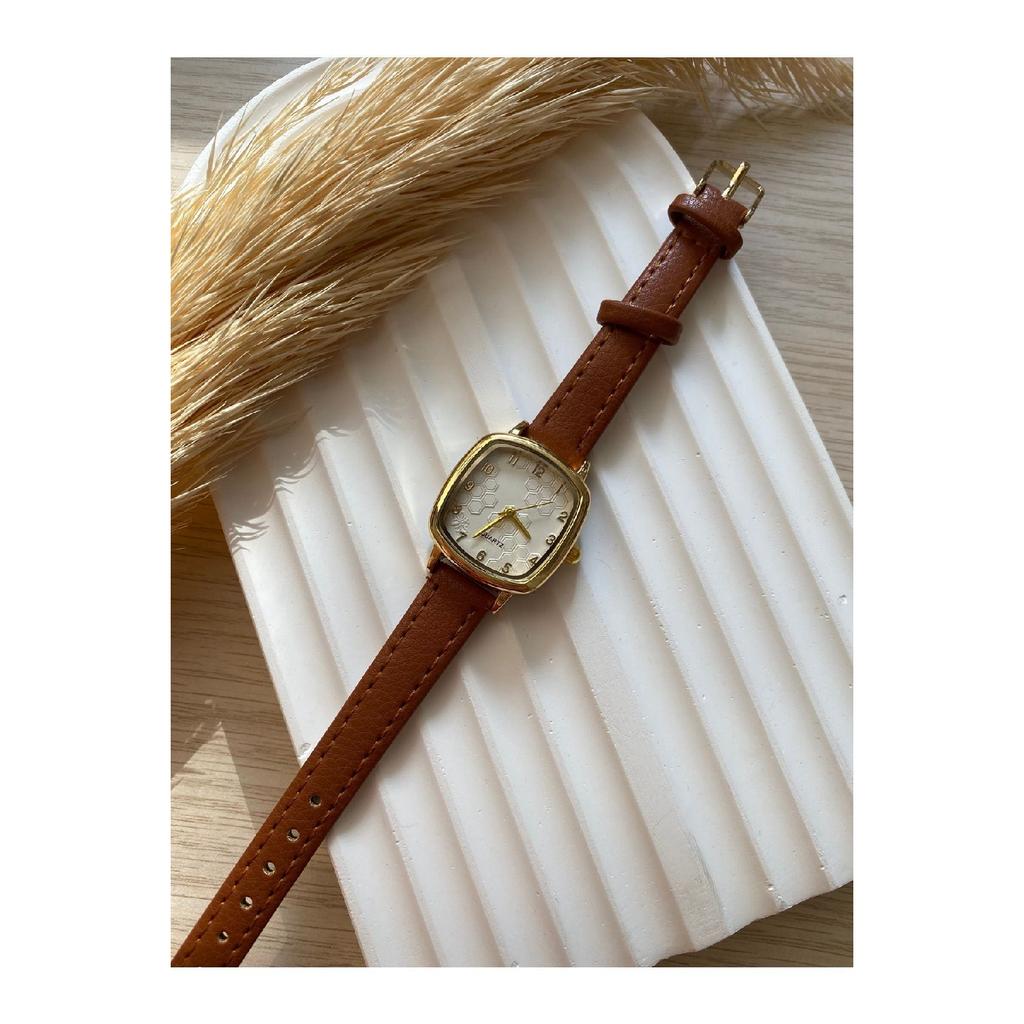 Винтажные женские наручные часы Bs Stilll с кварцевым кожаным ремешком в стиле ретро, ​​1 шт.