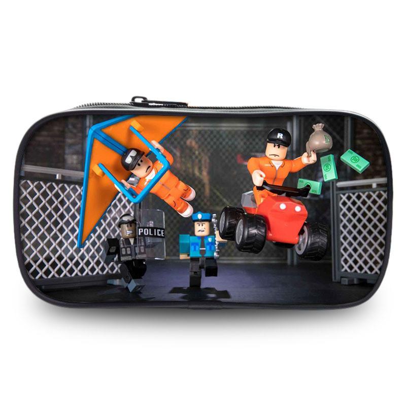 Вместительный пенал Roblox из прочной ткани Оксфорд с забавными рисунками для студентов