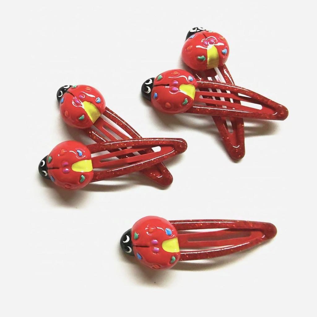 Lovely Ladybug Hair Clip Durability Alloys Hairpins Stylish Hair Barrettes for Stage Performances Hair Accessories