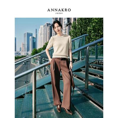 Женский вязаный топ Jiuzi Annakou с пайетками, из смесовой шерсти