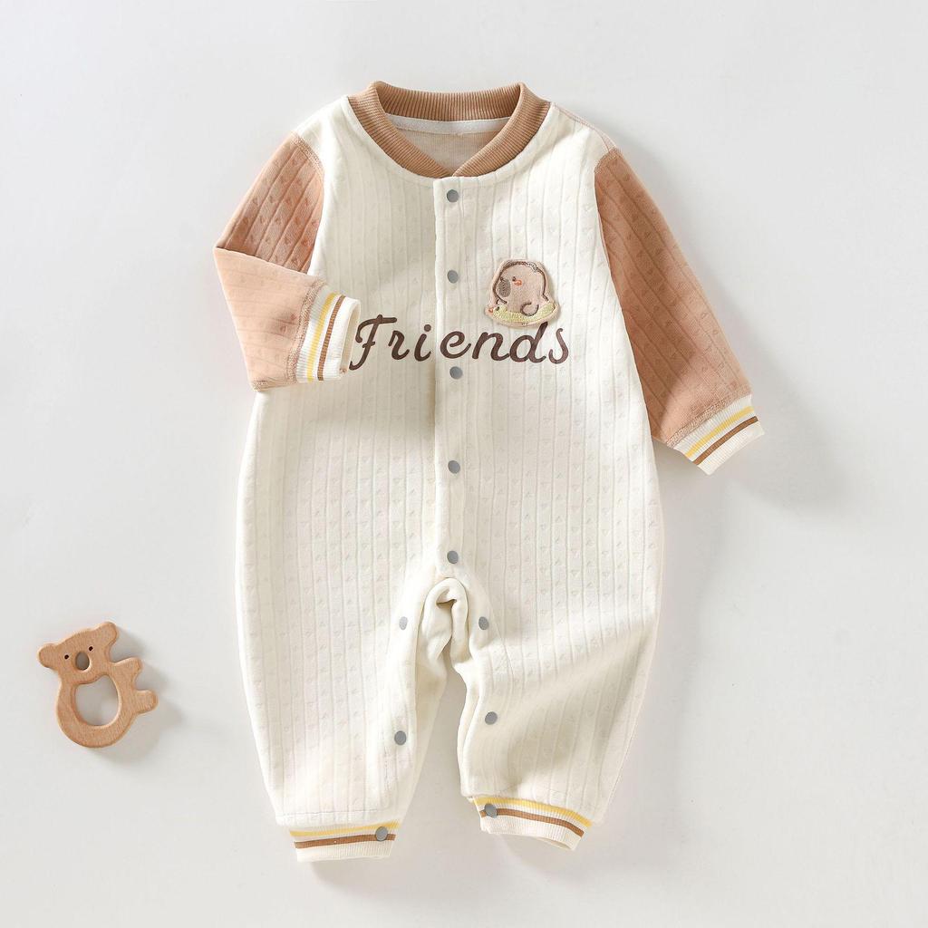 Cozy Fleece Onesie: Warm Infant & Toddler Base Layer Pajamas for Autumn & Winter