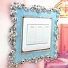 HS Home Switch Cover Square Shape Switch Wall Light Socket Stickers Room Decoration