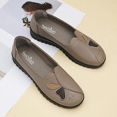 2024 Осенние мокасины-бабочки Женские мягкие кожаные туфли Женские туфли для ходьбы без застежек Мокасины для мам Женские удобные туфли на плоской подошве