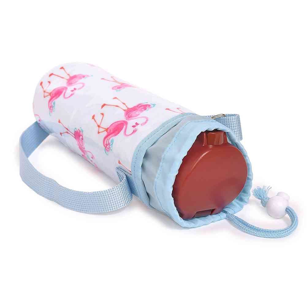 LAURA ASHLEY Plastic Bottle Holder Girls Holder Case Shoulder Strap Included Cold Storage Pretty Flamingo N3771100