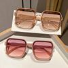 Очень большие стильные модные солнцезащитные очки для женщин с квадратными пластиковыми декоративными линзами для повседневного использования и использования на открытом воздухе