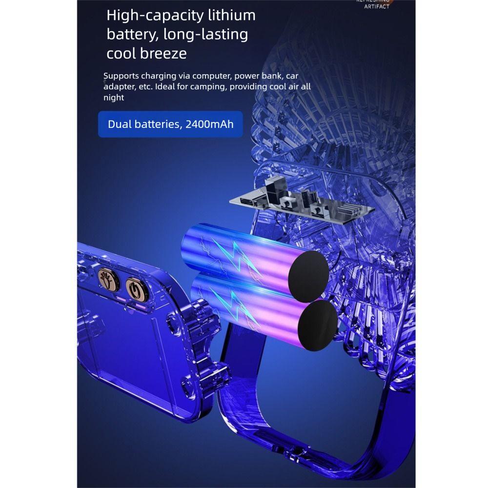 Adjustable Ceiling Fan with LED Lamp Remote Control Portable Air Cooler LED Lantern Fan Table Top