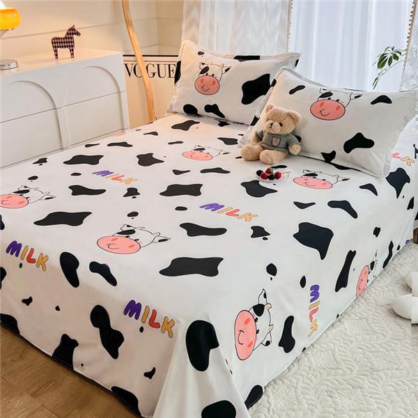 Модная хлопковая простыня с принтом, покрывало, благоприятное для кожи, моющееся одеяло, покрывало, наматрасник  (Нет наволочки)