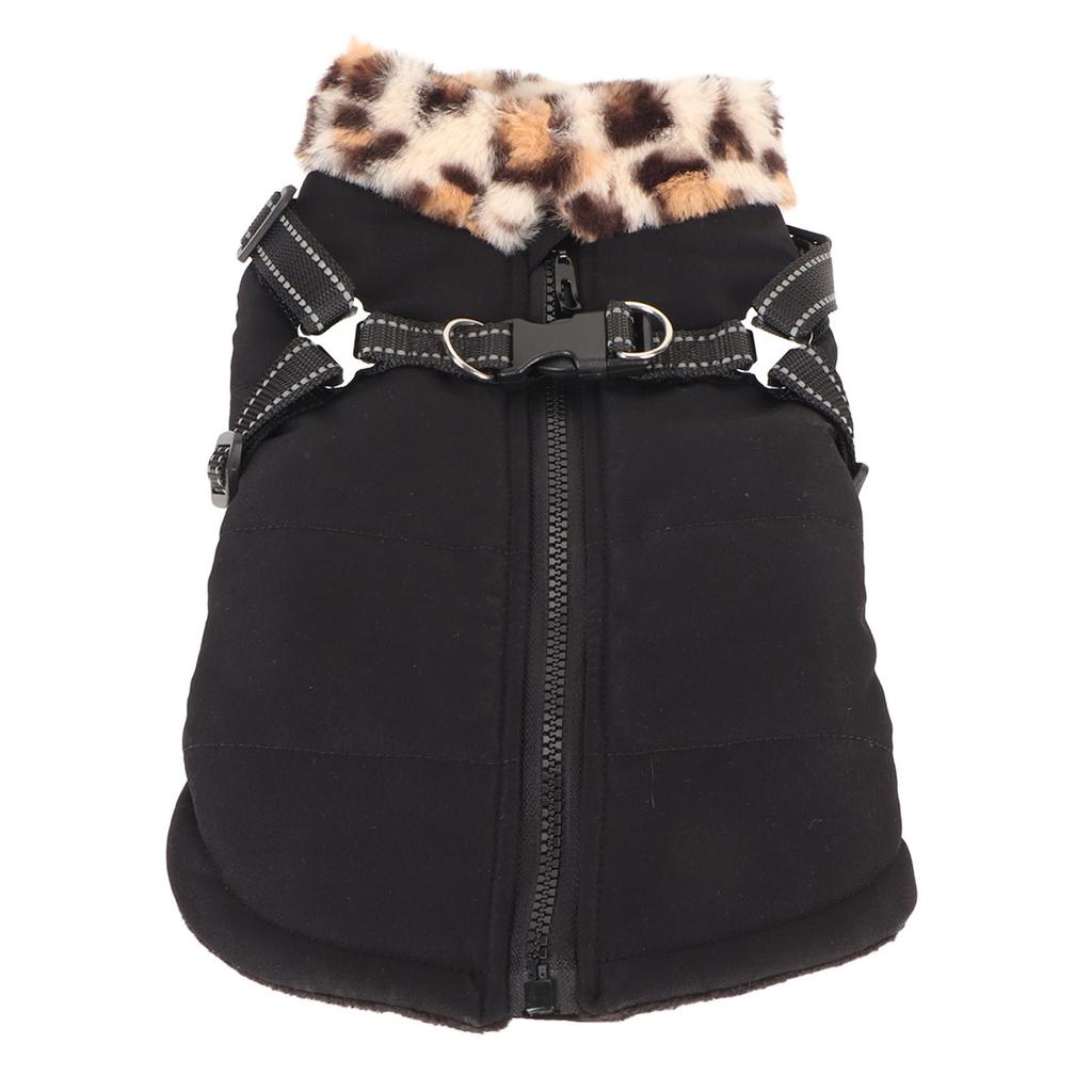 Теплая куртка для собак, стильная ветрозащитная, утолщенная, защита от холода, светоотражающая зимняя куртка для собак с грудью