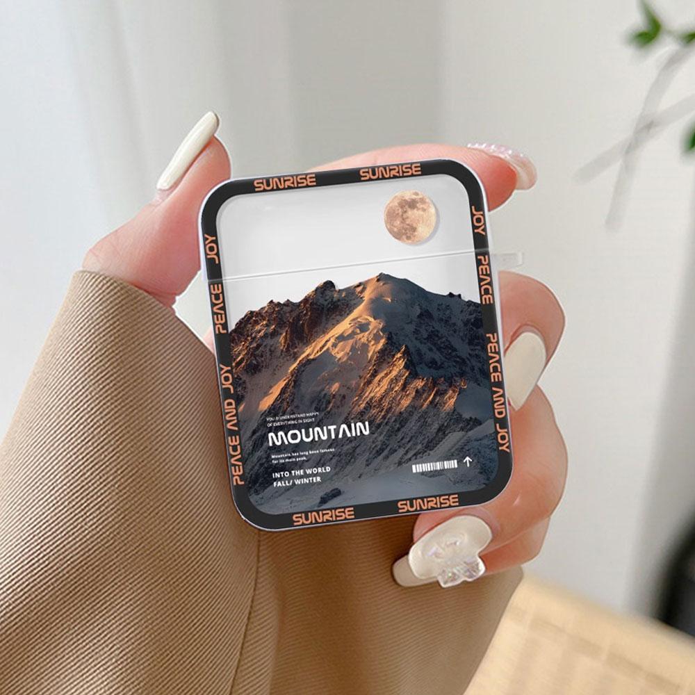 Чехол для наушников Airpods 4-го 3-го Pro3 с рисунком «Пейзаж снежной горы», чехлы для Airpod 2 3 1, защитный аксессуар, корпус, Fundas