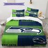 Seattle Seahawks Pattern Bedding Set Quilt Cover Pillowcase Home Decor Gift (1 * duvet cover + 2 * pillowcase, without core)