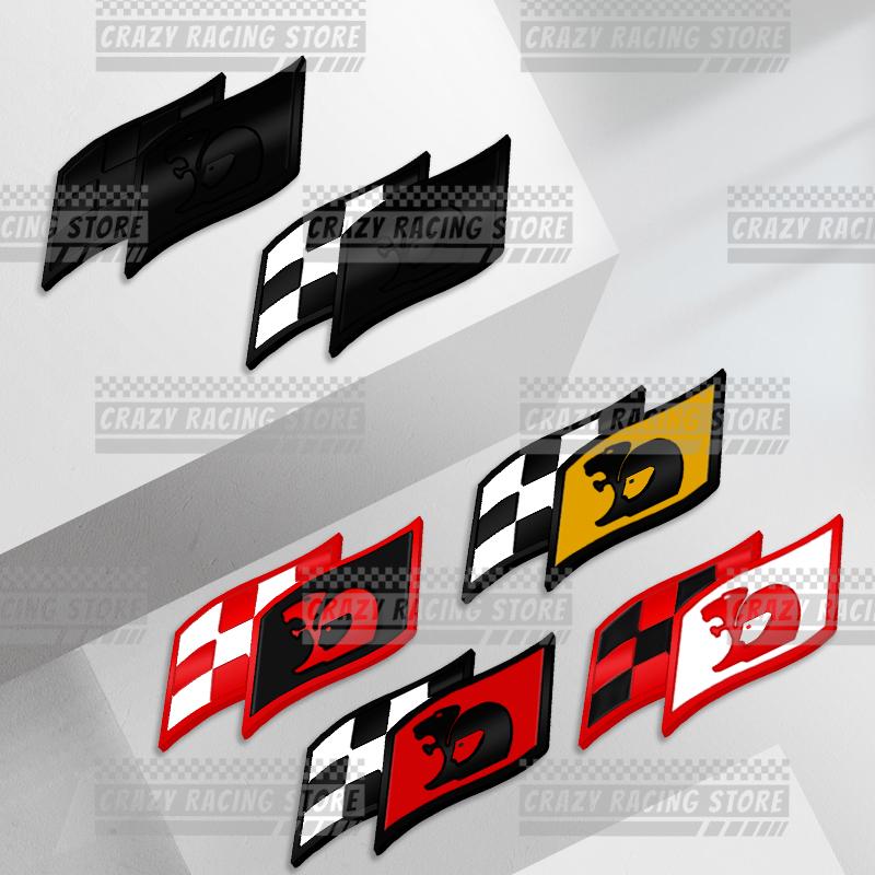 1Pc Car Badges HSV Racing Flag Trunk Emblem Metal Stickers Body Decals Letter Grille Decor For HSV Astra Commodore GTS R8