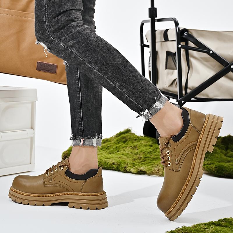 Повседневные мужские кожаные туфли на толстой подошве Модный уличный стиль Для отдыха на свежем воздухе Для вечеринок Повседневные офисные модные мужские качественные туфли