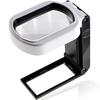 PhoenixLoupe Handheld Magnifying Glass with Stand 25x 2 6 LED and Black Light Included [3.5x & Magnification], Lenses, Lights, (45-Day Warranty)