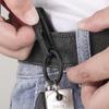 Carabiner Titanium Key Holder Stylish Key Clip Hook for Car Bicycle Motorcycle House Keys Present Gift 1 [FEGVE] (BK1S/Black + D-Ring/Black pc)