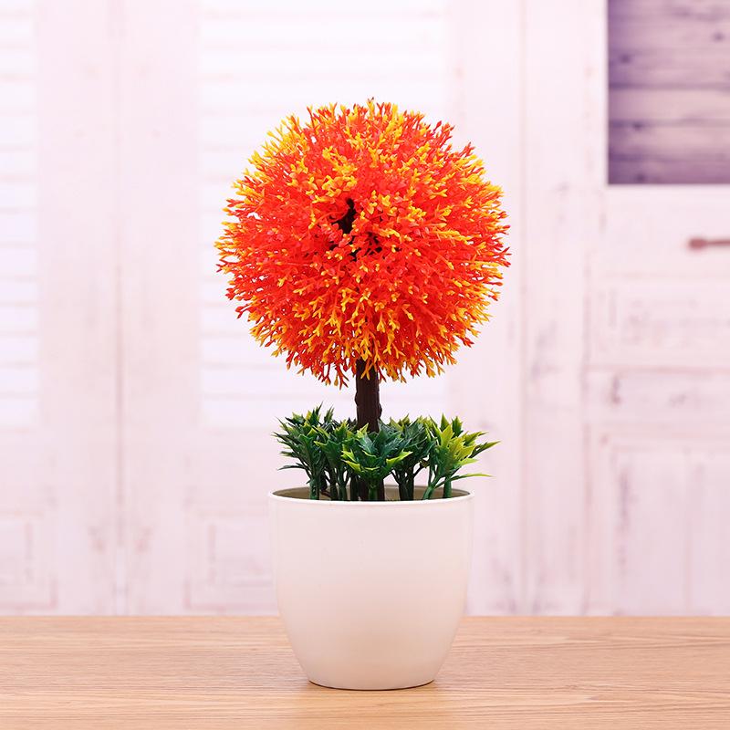 Искусственные растения в горшках Бонсай Зеленые Маленькие Деревья Растения Искусственные Цветы в Горшках Украшения для Дома Сада Декора Вечеринки Отеля
