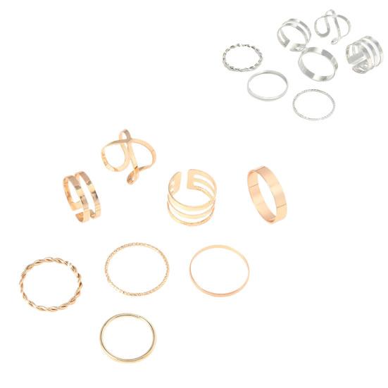 8Pcs/Set Finger Ring Elegant Vintage Retro Creative Multi Style Jewelry Ring for Women