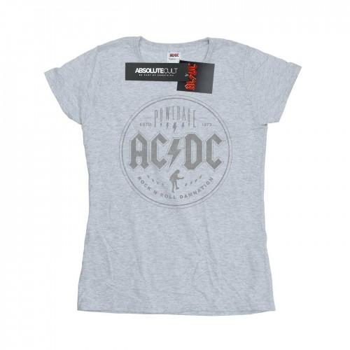 AC/DC Womens/Ladies Rock N Roll Damnation Black Cotton T-Shirt