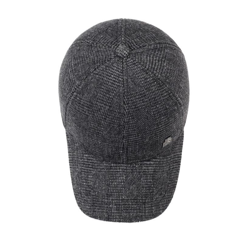 Зимняя шляпа для мужчин среднего и пожилого возраста, уличная бейсболка, отцовская бархатная толстая теплая хлопковая шапка с защитой ушей от холода