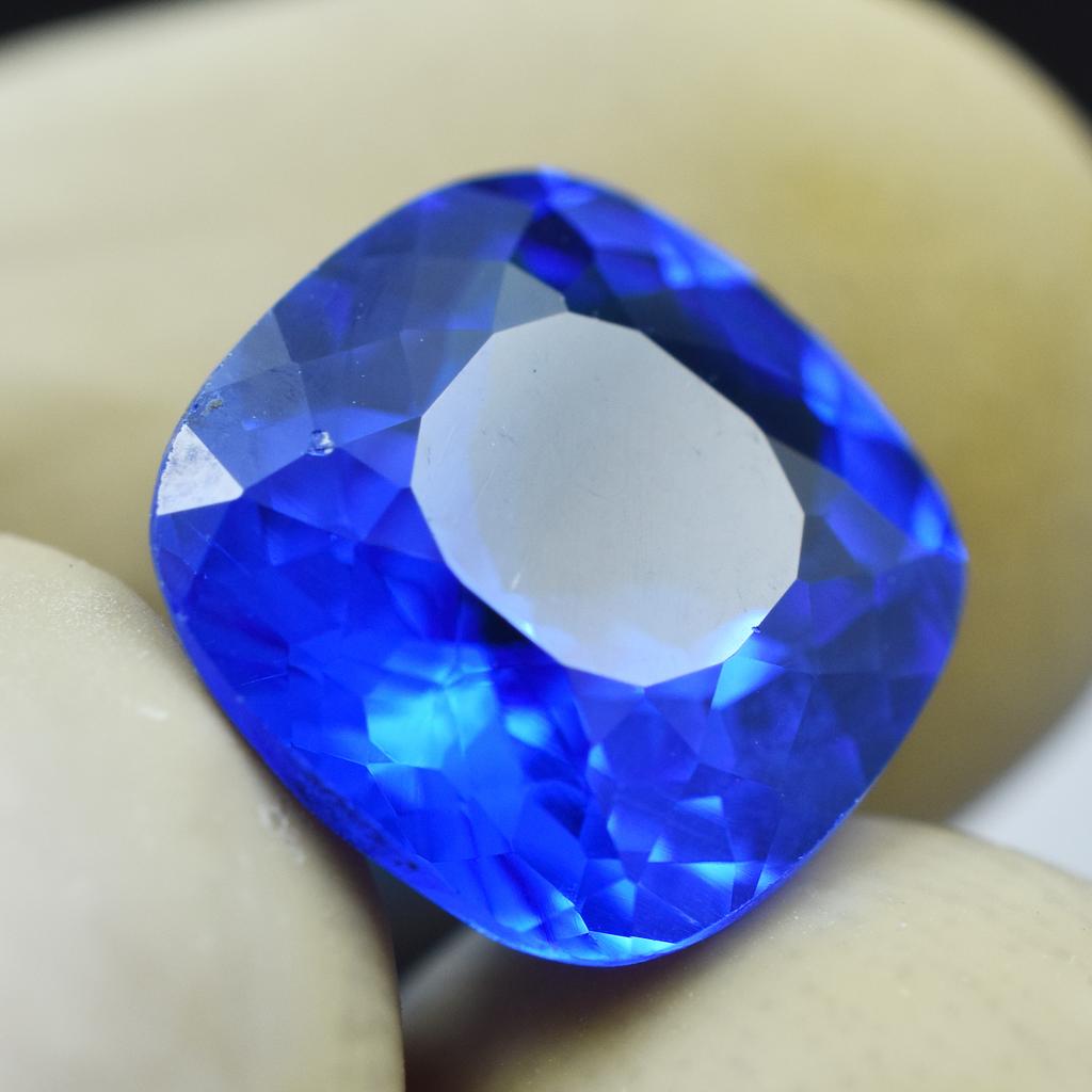 Natural Blue Tanzanite Loose Gemstone Square Cushion Cut 4.50 ct for Jewelry Making and Crafts