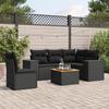 VidaXL Garden Lounge Set with Cushions 6 Pcs, Patio Sofas, Patio Furniture Set, Outdoor Furniture, Black 3225446