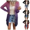 Women's Open Front Lightweight Cardigan Long Sleeve Button Down Loose Outwear