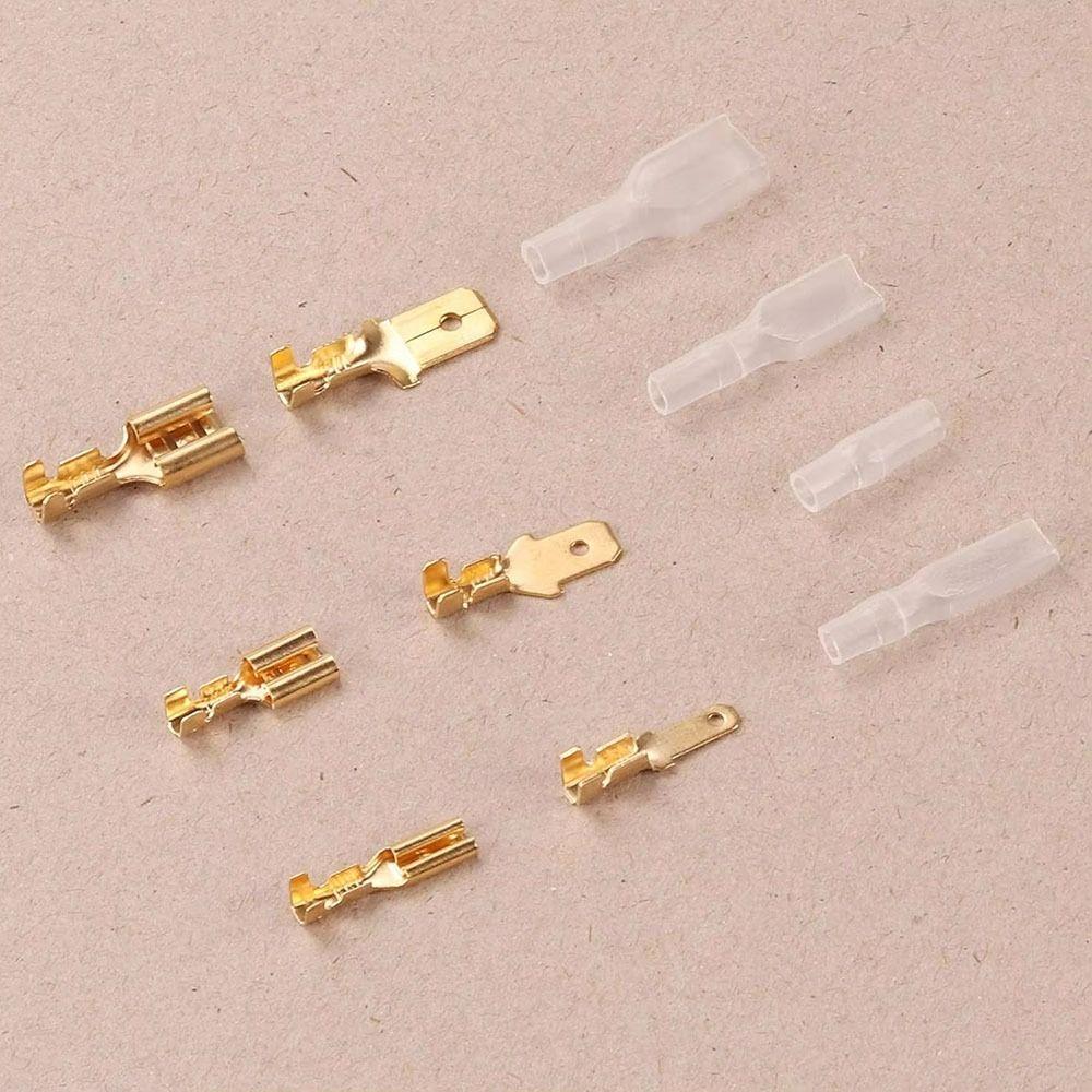 50Pcs 2.8/4.8/6.3mm Wire Connectors Female/Male Crimp Terminals Durable Spade Terminals