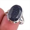 Natural Blue Sunstone Gemstone 925 Solid Sterling Silver Jewelry Ring S.9 F2g14