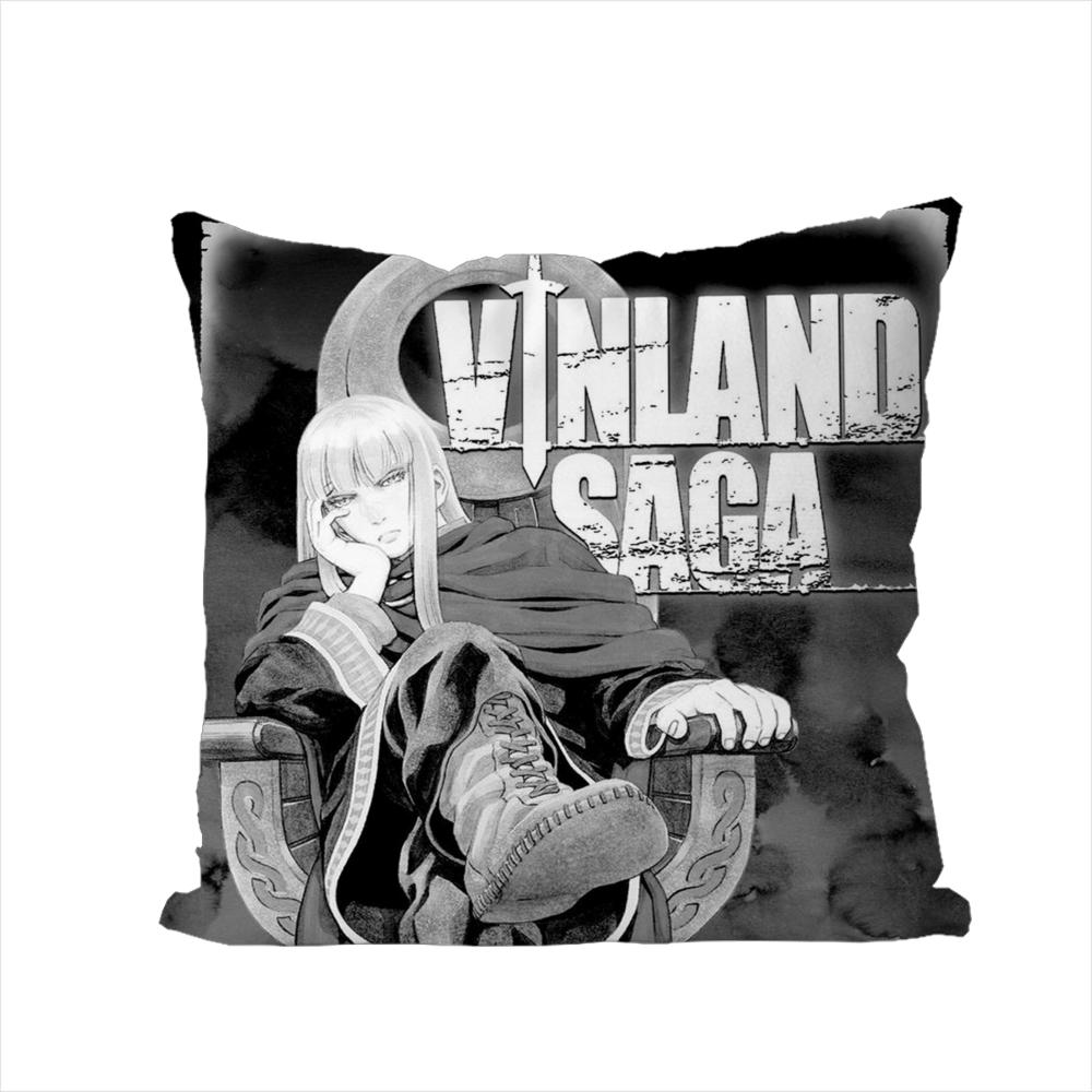 Anime VVinland Saga Pillow Case For Car Sofa Decorative Home Doublesided Print Plush Square Throw Pillow Cushion Cover