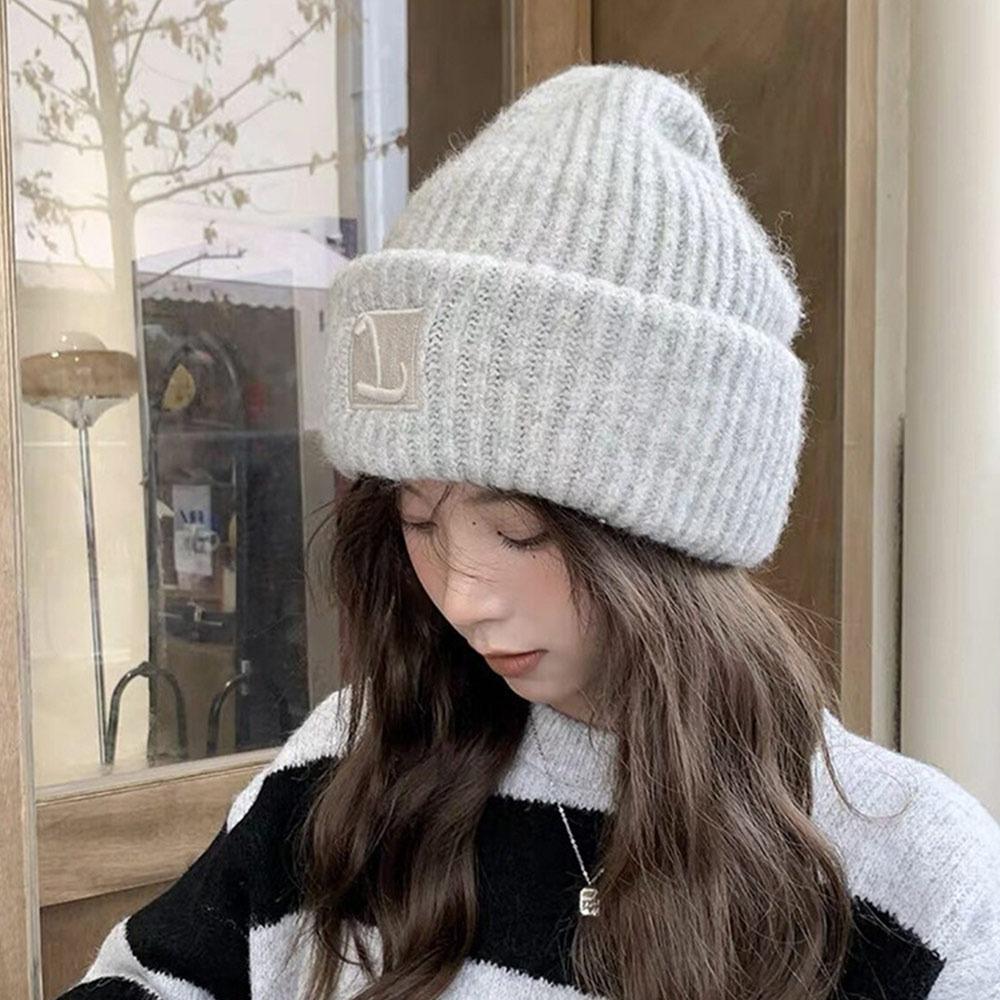 Windproof Beanies Knitted Ear Warmer Cap Casual Hip-hop Bonnet  Women