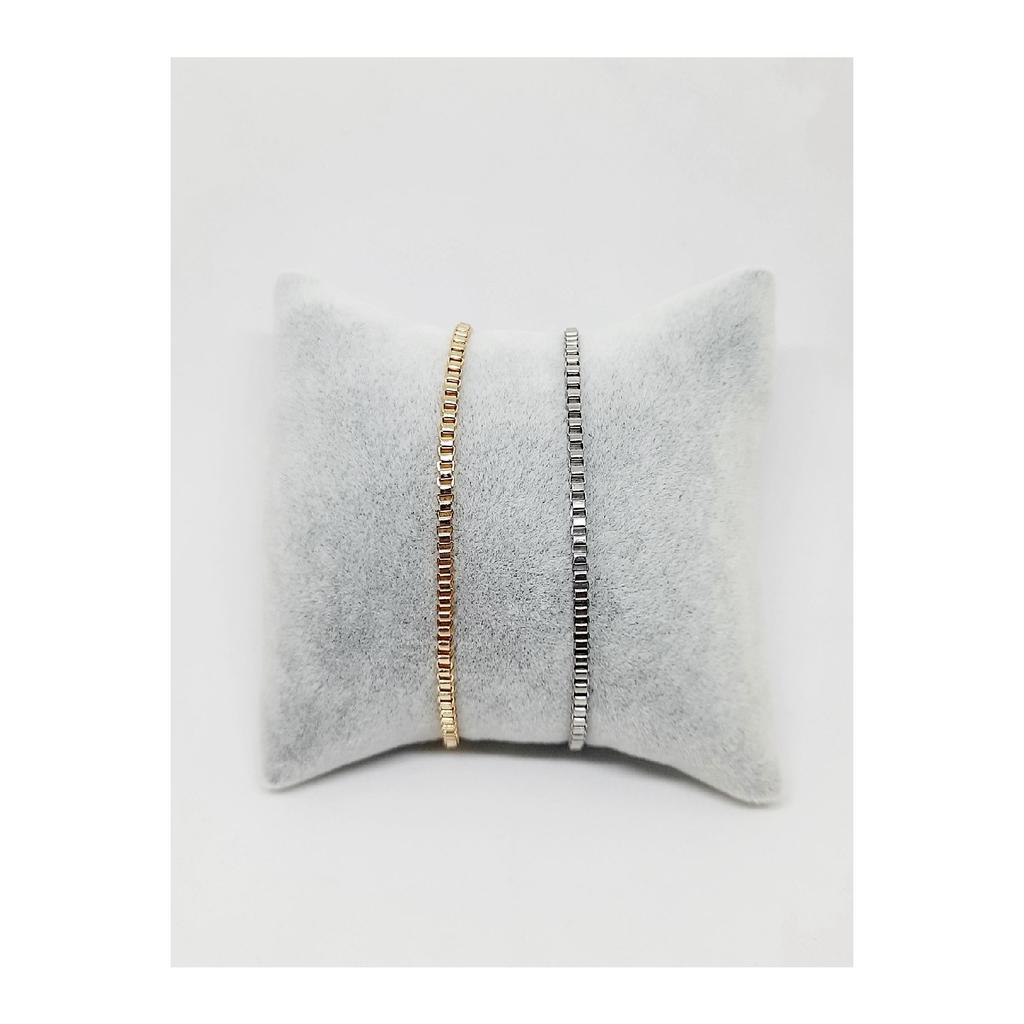 Набор из 10 серебряных браслетов-цепочек