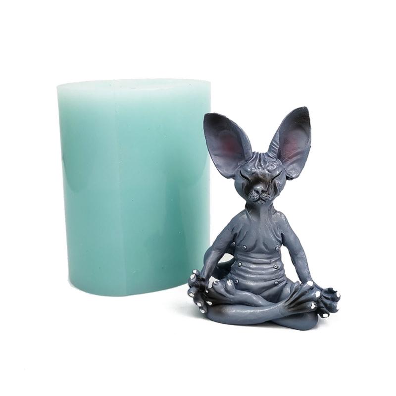 3D Силиконовая форма для свечей в форме кошки для DIY, форма для изготовления украшений для свечей ручной работы, инструмент для изготовления поделок, форма для выпечки