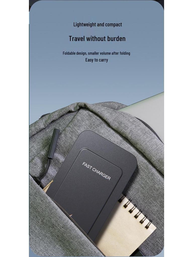 Складное беспроводное зарядное устройство 3-в-1: Идеально для телефонов Apple, Huawei, Xiaomi. Идеально подходит как для офисного, так и для домашнего использования.