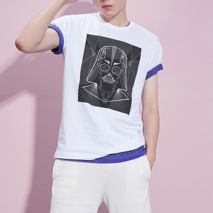Li-Ning Disney Collaboration Series Printed Loose Round Neck Short Sleeve T-Shirt Men Tops White AHSP737-6