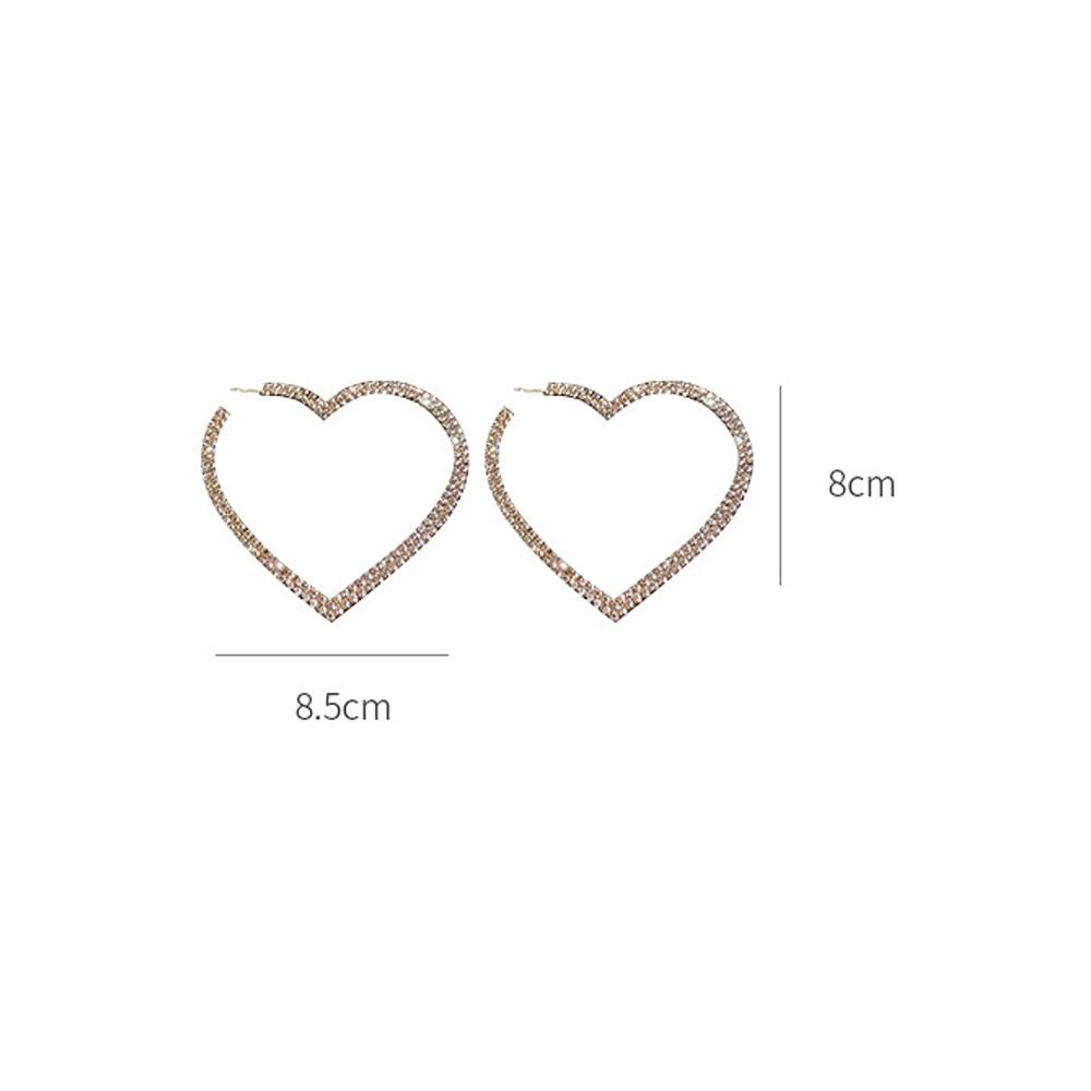 Fashion Jewelry Wedding Drop Dangle Gift Big Heart Hoop Earrings Party