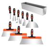 Stainless Steel Putty Scraper with Putty Plastering Soft Metal Putty Scraper for Wall Paint Wallpaper Paint Paint and Storage Box Included 10-Piece
