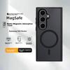 Case for Samsung S24+, S24+ Protective Cover, MagSafe Magnetic Wireless Charging Shockproof Skin-Friendly Frosted Semi-Transparent, Midnight Black