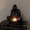 Halloween Ghost Wizard Candle Holder Resin Figurine Scented Tealight Candle Candlestick Table Centerpiece Desktop Decoration