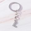 Fashion Charms 26 English Letters A-Z Alphabet Keychain Crystal Rhinestones Alloy Key Rings Gift for Handbag Jewelry DIY