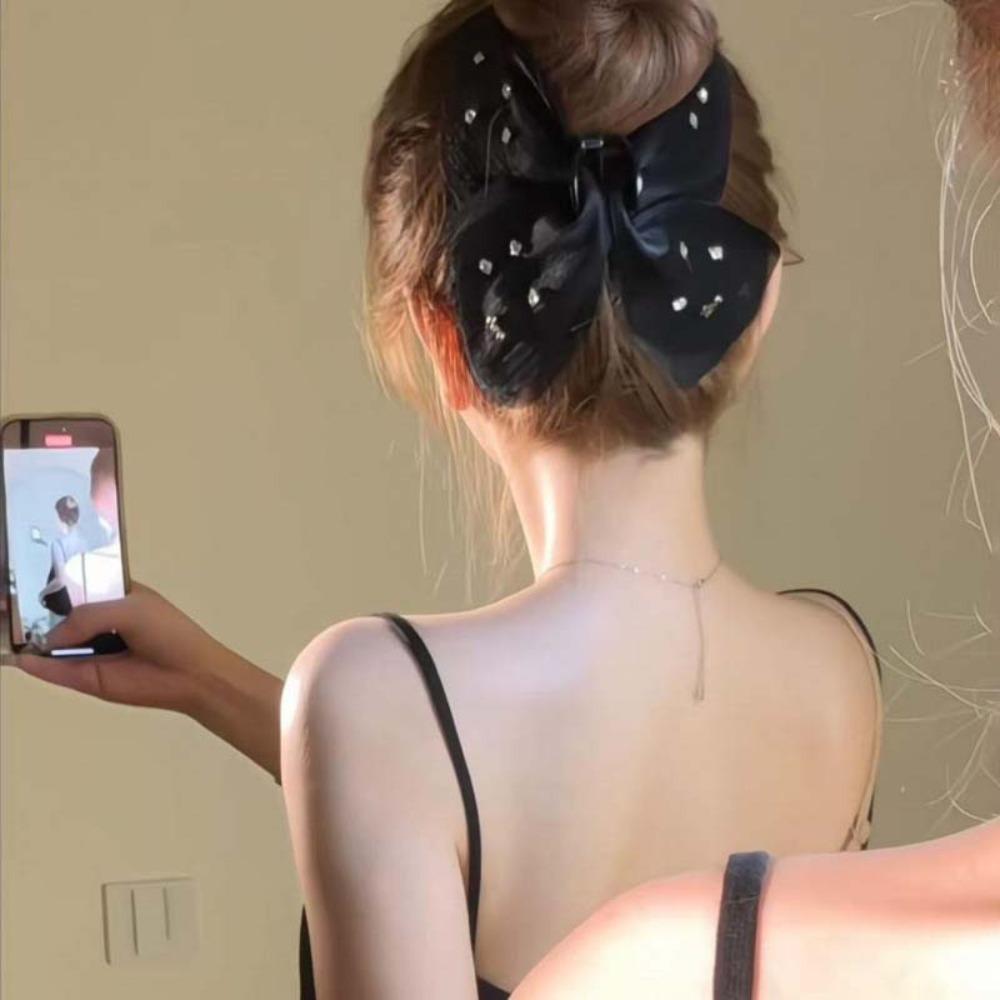 Милые лепестки бабочки Заколка для волос в корейском стиле Женские заколки Стразы Сетка Зажим-акула на каждый день