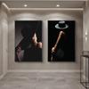 Fashion Elegant Woman Black Canvas Painting Aesthetics Wall Art Paintings Modern Print Picture For Interior Living Room Decor