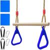 Kenkoba Hands Hanging Perfect for Home Gymnastics Hanging Rings for Playground Equipment Swing, Training, Children, (Blue)