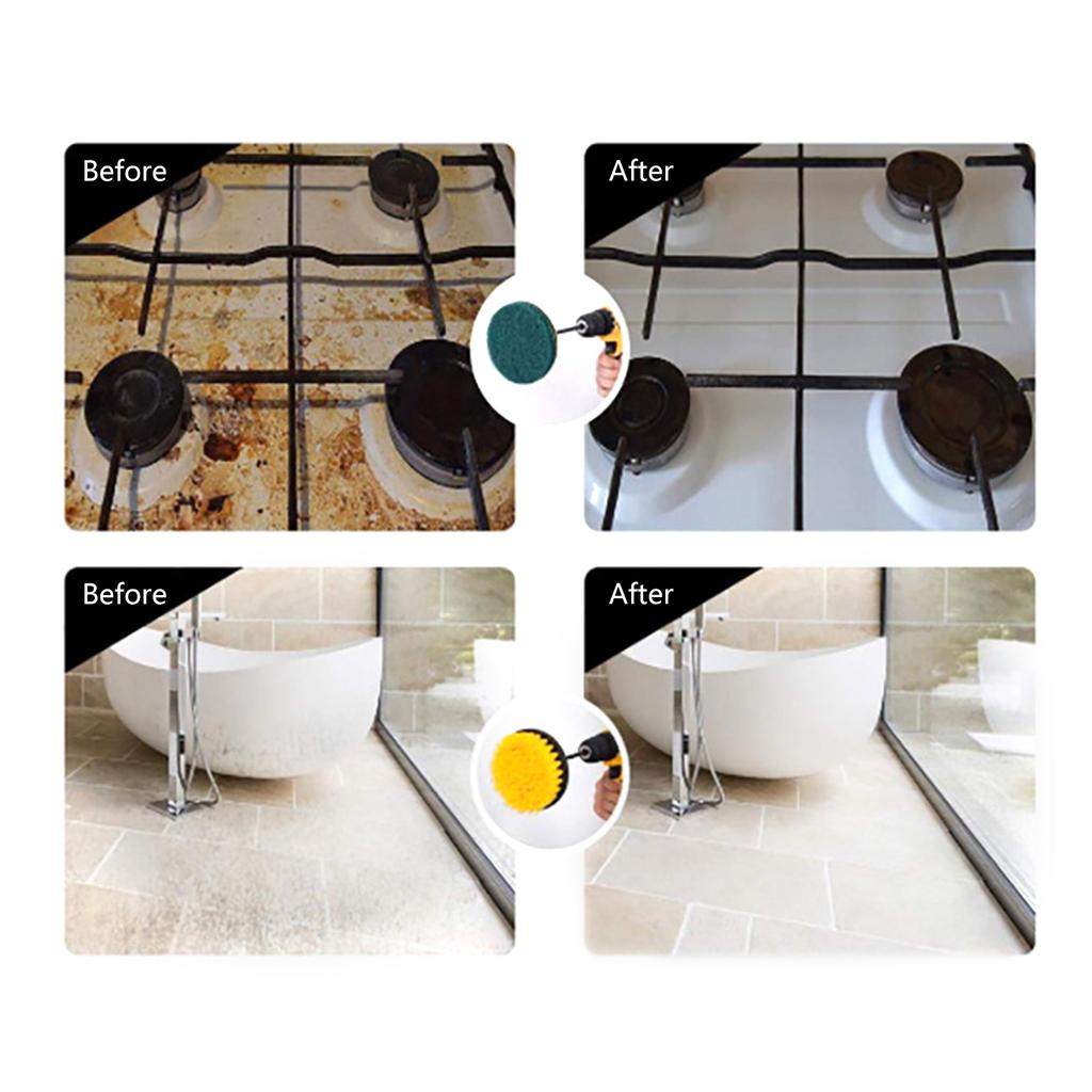 Насадка-щетка для дрели Мягкая насадка-щетка для электрошвабры для чистки душевых кабин, ванн, ванных комнат, плиточного шва, ковров