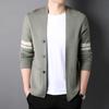 Young and Middle-aged Men's New Spring and Autumn Long-sleeved Wool Knitted Cardigan Slim and Handsome Casual Bottoming Cardigan Jacket