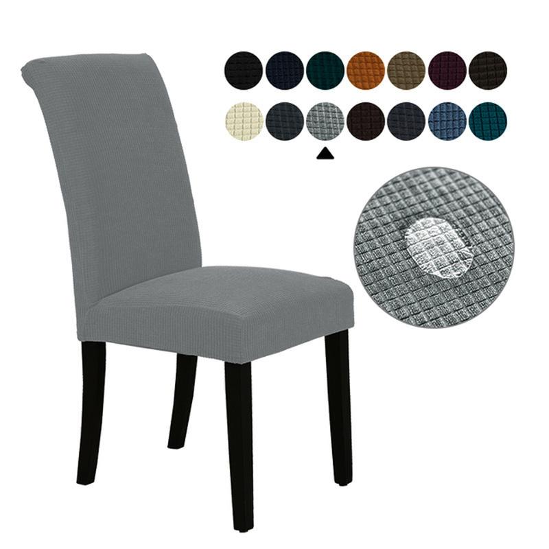 Водонепроницаемый эластичный жаккардовый чехол на стул для столовой, чехлы на стулья для кухни, свадьбы, отеля, банкета, защитное сиденье