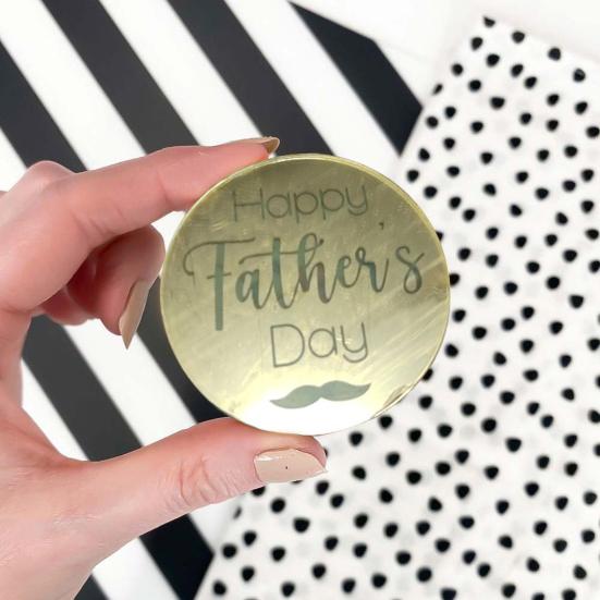 10 шт., топперы для торта с надписью «День отца», резные круглые буквы «С Днем отца», акриловые украшения для кексов, декор для вечеринки