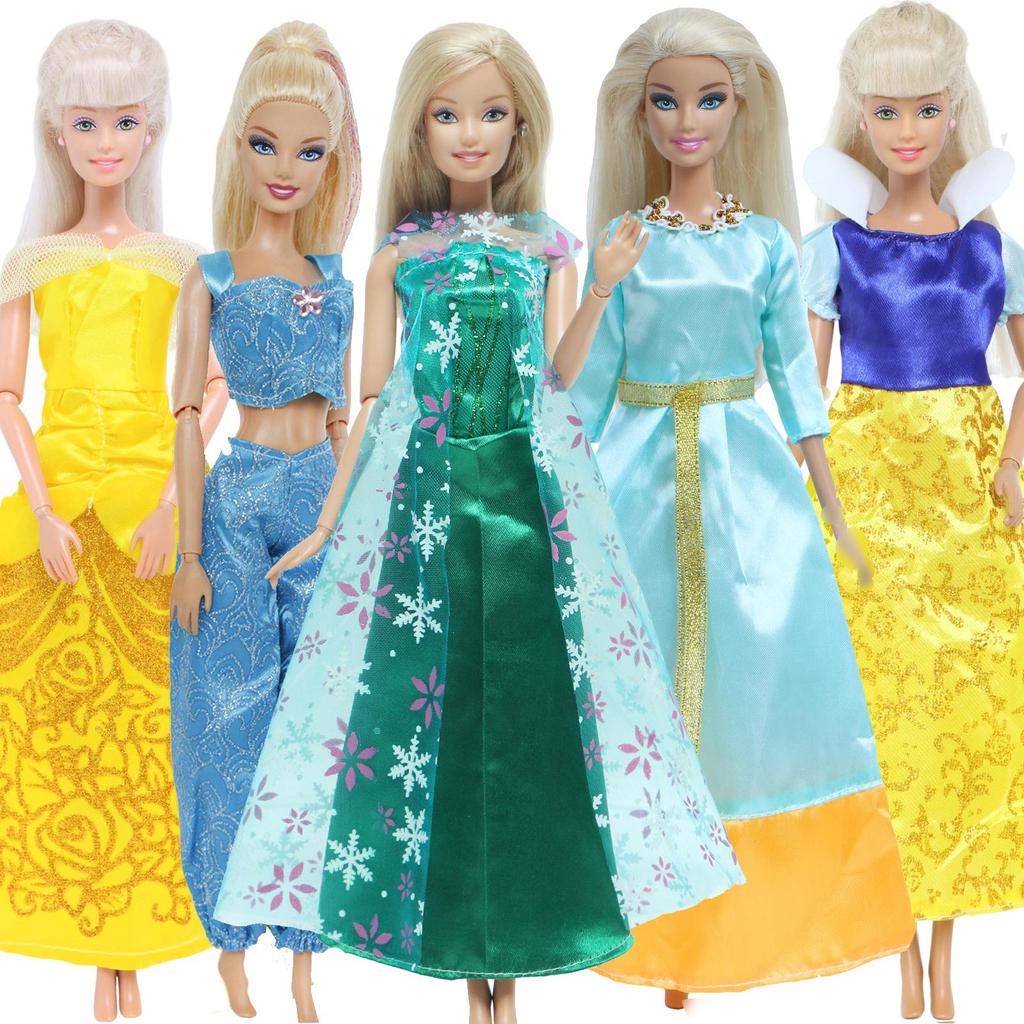 5 комплектов нарядов принцессы для куклы, вечерние бальные платья, одежда для 30-сантиметровой куклы, аксессуары для кукол 1/6 11,5 дюймов, игрушка для девочки
